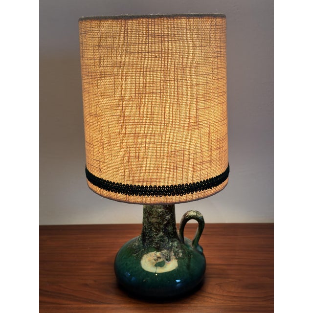 Fat Lava Table Lamp with Fabric Shade, Germany, 1970s For Sale - Image 13 of 15