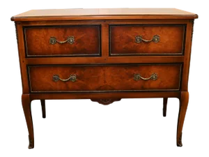 Louis XV Cherry & Burlwood Commode