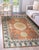 10x14 Jade Traditional Coral Geometric Medallion Hand Knotted Wool Carpet Rug For Sale - Image 4 of 8
