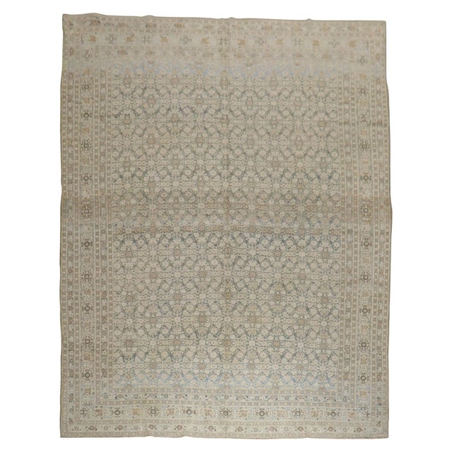 Zabihi Collection Antique Persian Tabriz Room Size Rug For Sale - Image 15 of 18