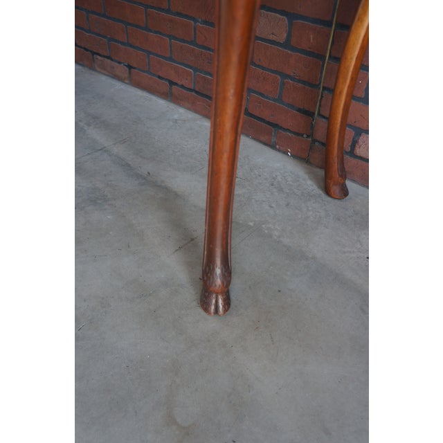 Wood French Marble Top Walnut Console Table For Sale - Image 7 of 7