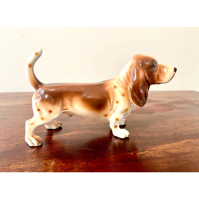 English Porcelain Basset Hound Figurine For Sale - Image 12 of 13