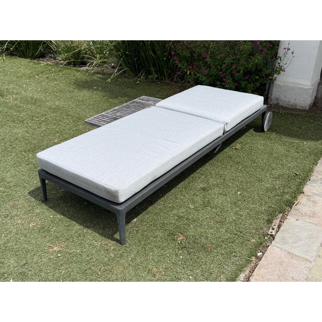 Metal Gloster Grid Outdoor Chaise Loungers, Pair For Sale - Image 7 of 12