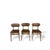 Dining Chairs in Teak and Vinyl, Set of 3 For Sale - Image 3 of 9