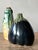 This charming pair of vintage ceramic vegetable sculptures offers a delightful twist on functional art. Reflecting the...