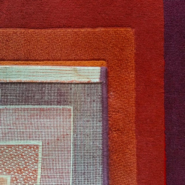 Quadrat Geometric Op Art Rug in the style of Verner Panton, England, 1970s For Sale - Image 10 of 11