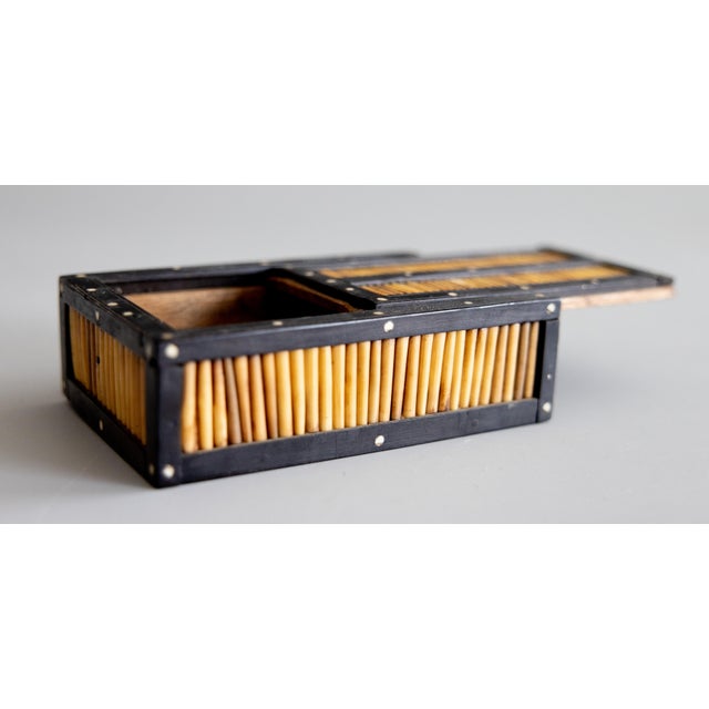 Antique Anglo Indian Ebony & Porcupine Quill Box For Sale - Image 9 of 10