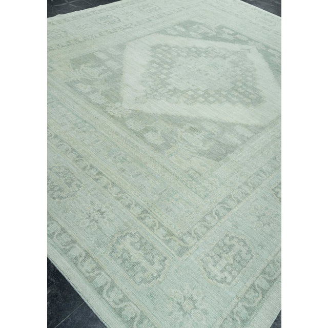 Black Turkish Oushak Antique Look Rug 8'7" x 10'4" #19346 For Sale - Image 8 of 8