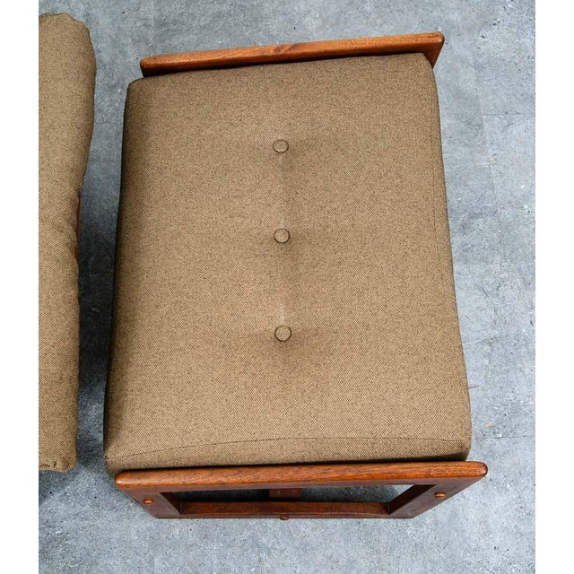 Brown Mid Century Danish Modern Lounge Chair Lennart Bender Walnut Wood Bronze Vintage For Sale - Image 8 of 12