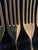 Waltcraft Cutlery set of 12 pieces featuring a black handles with rivet accents. The set includes both forks and knives...