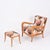 Gorgeous Mid-Century armchair / lounge chair with ottoman fully made in beechwood. This iconic piece was designed by Paolo...