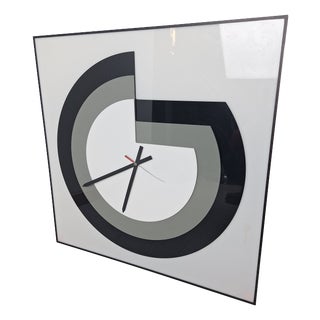 Vintage Wall Clock in Acrylic Glass, 1970s For Sale
