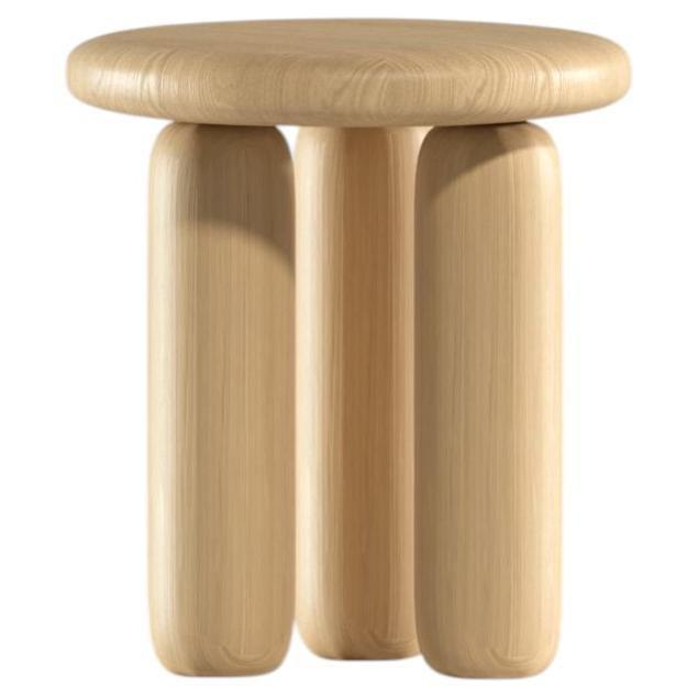 Black Rope Stool in Gentle Natural Oak by Virginia Arlotto For Sale - Image 8 of 8