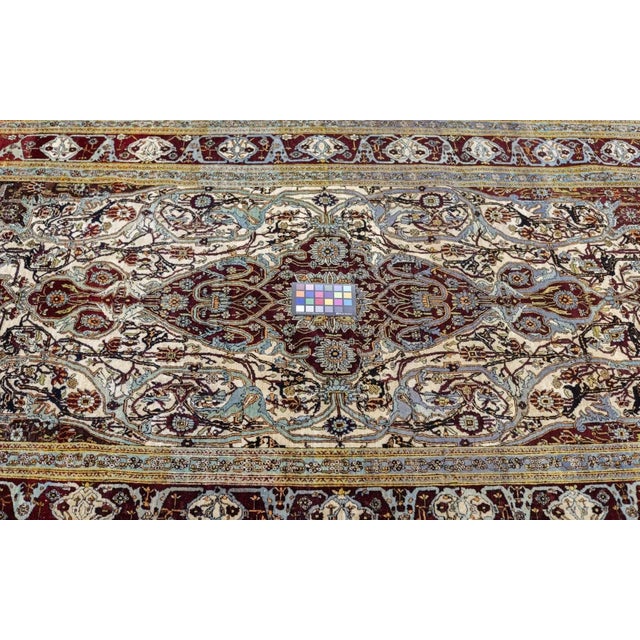 Textile Antique Mohtasham Kashan Rug 4'9'' x 8'1'' For Sale - Image 7 of 12