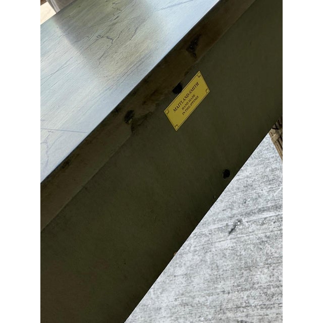 Gold Vintage Mainland Smith Gold Finish Wood Console Table For Sale - Image 8 of 12