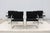 Fabulous set of 6 Brno tubular style chairs in black fabric, by Gordon International. An icon of Modernist classic heavily...