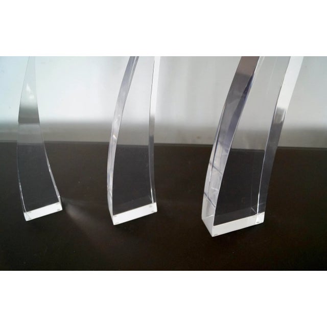 1960s 1960’s Mid-Century Modern Lucite Sculptures - Set of Three For Sale - Image 5 of 13