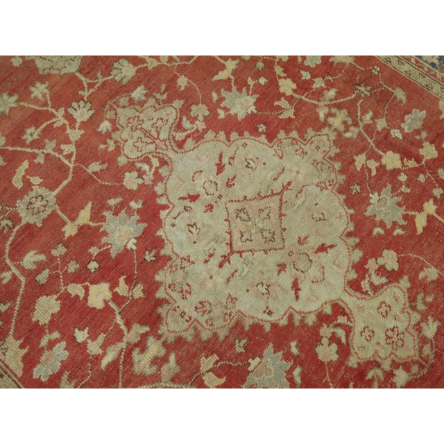 Asian Antique Early 20th Century Antique Oushak Rug 9' x 12' For Sale - Image 3 of 10