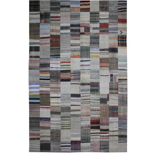 Hand Knotted Patchwork Rugs by Aara Rugs Inc. - 13'1" X 9'10" For Sale