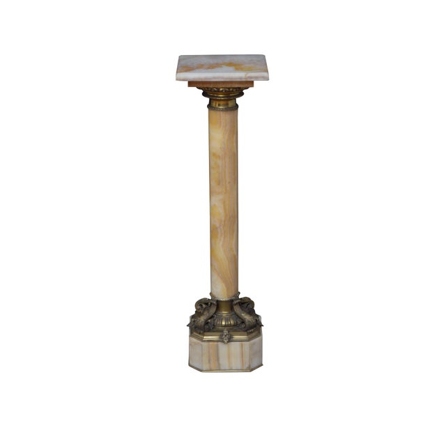 19th Century Empire Onyx Column with Ormolu Collar, 1870 For Sale - Image 11 of 18