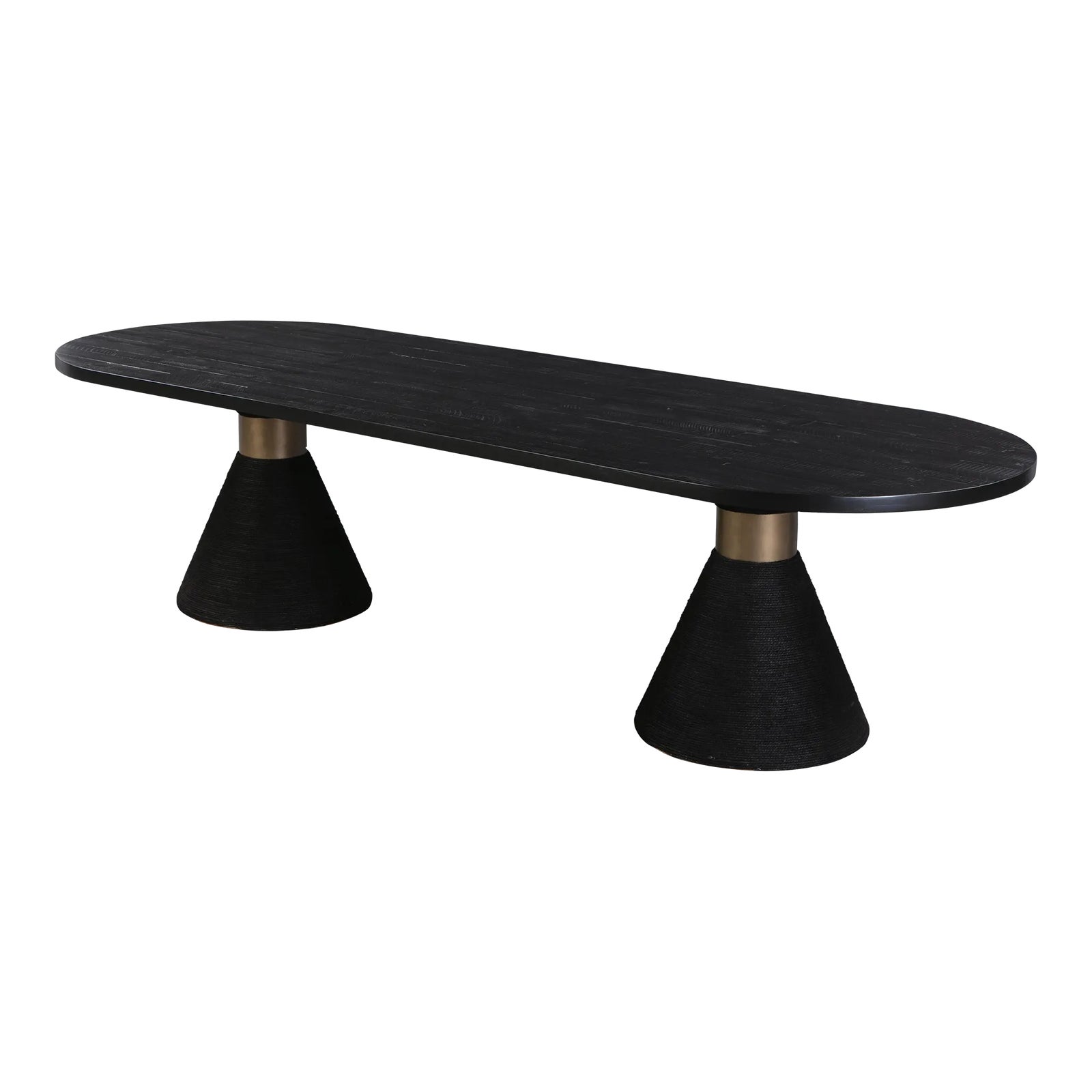 Rishi Black Rope Oval Table | Chairish