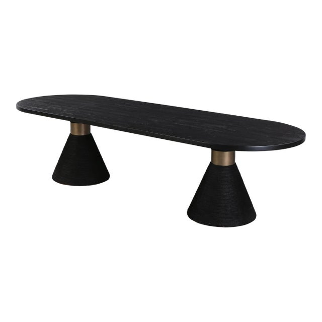 Rishi Black Rope Oval Table For Sale