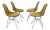 Yellow DSR Dining Chairs by Charles & Ray Eames for Herman Miller, 1960s, Set of 4 For Sale