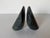 Postmodern Vintage Modernist Sculptural Green Marble Bookends – A Pair For Sale - Image 3 of 12