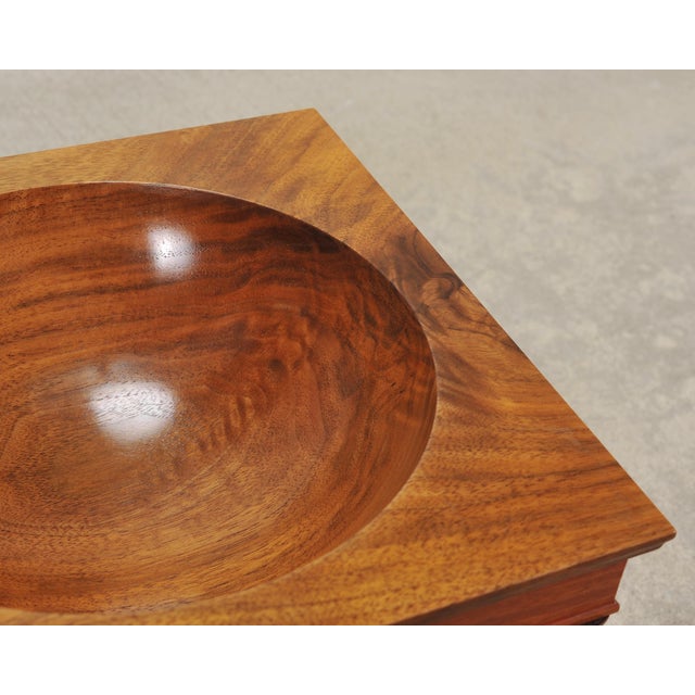 Brown Neoclassical Greco-Roman Walnut Bubinga Rosewood Signed Bowl For Sale - Image 8 of 18