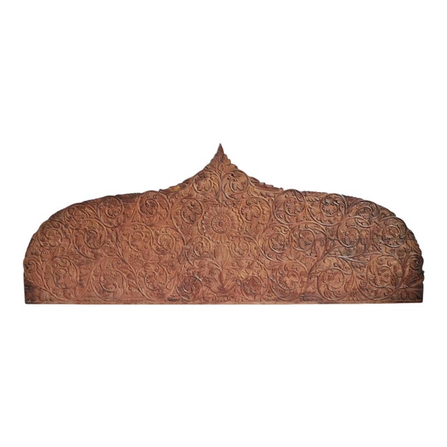 Antique Jaipur Carved Headboard For Sale