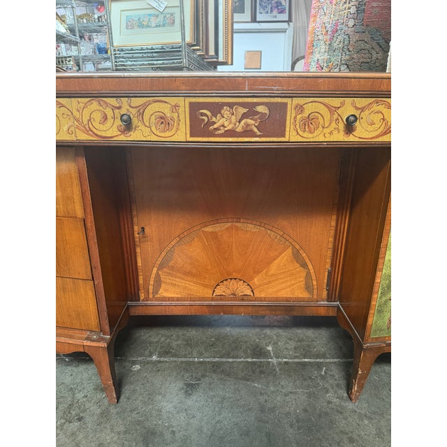Early 20th-Century Antique Venetian Neoclassical Painted Vanity For Sale - Image 10 of 15