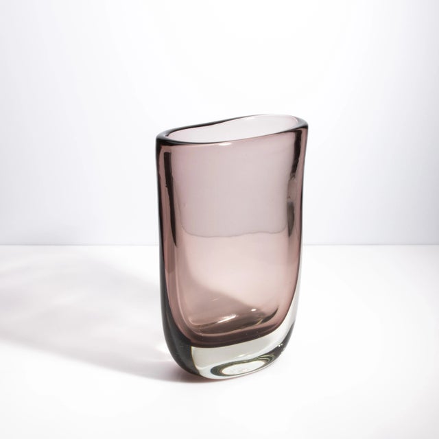 Modern Hand Blown Murano Vase Massiccio Smoky For Sale - Image 3 of 11