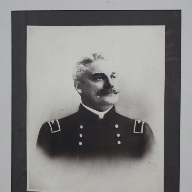 Antique Photograph of Man In Military Uniform, Framed, C1860 Measures - 21"H x 19"W x 1"D A vintage photograph depicting a...