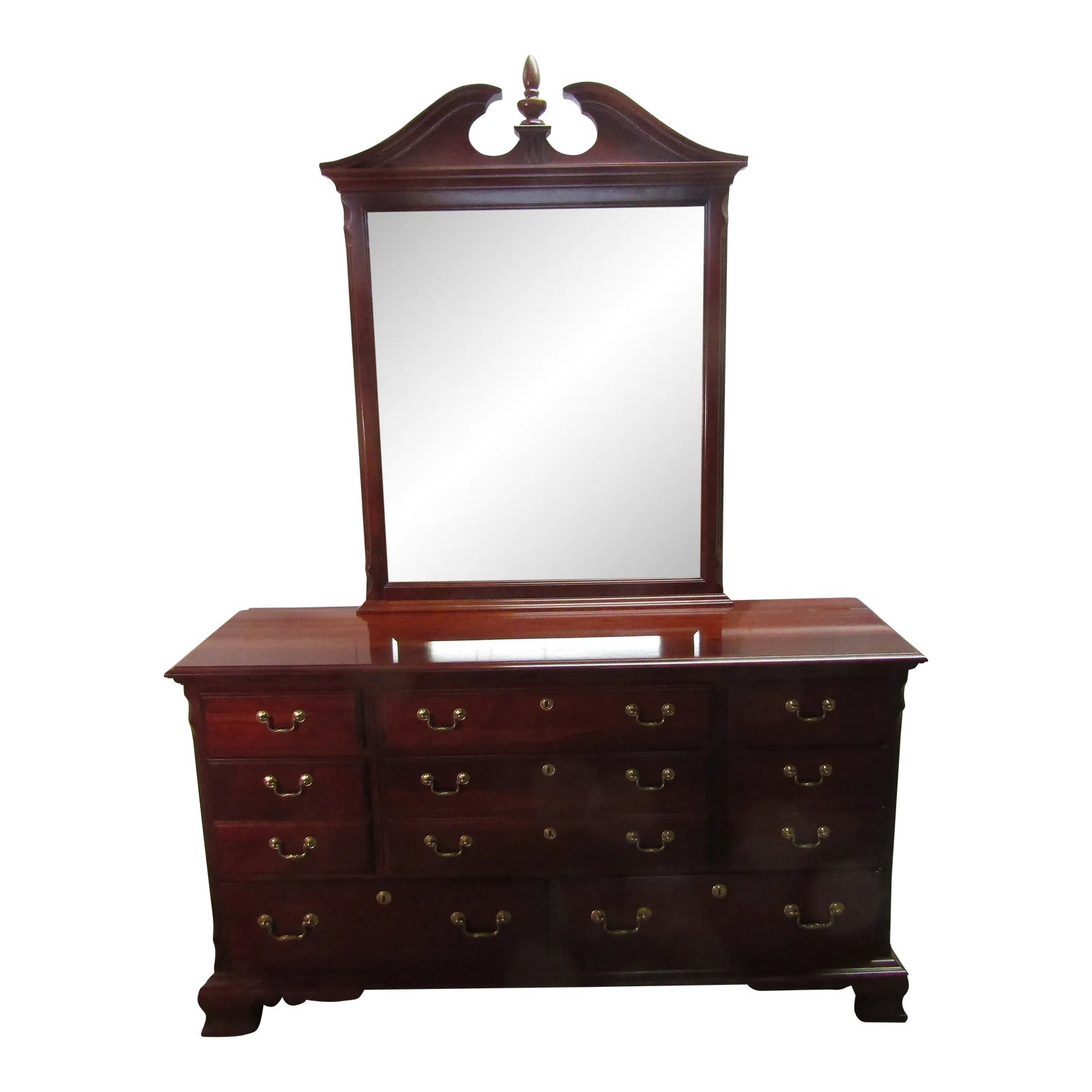 Pennsylvania House Solid Cherry Dresser With Mirror Chairish