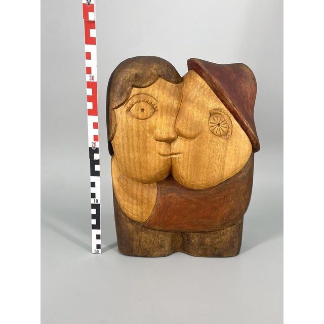Brown Henryk Zegadlo, Lovers, 1980s, Wood For Sale - Image 8 of 11