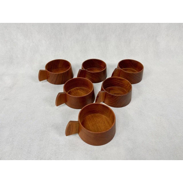 Tea set (6 cups), Schott & Gen Mainz Jena Glass, Germany, 1970s (signed). They are characterized by a modernist form,...