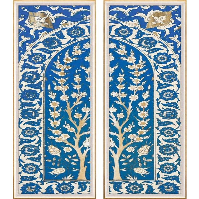 Moroccan, Set Of 2, Framed Artwork For Sale - Image 4 of 4