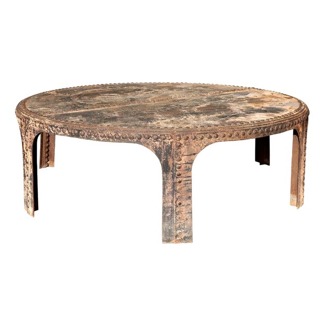 Large Round Cast Iron Table For Sale