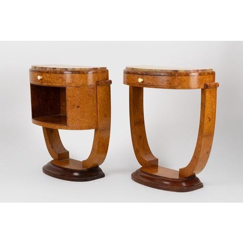 Art Déco Bedside Tables by Jules Leleu, Set of 2 For Sale - Image 3 of 8