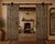 Antique Chinese Pine "Garden" Compound Gate, of monumental proportions featuring iron strapping with nailheads and a very...