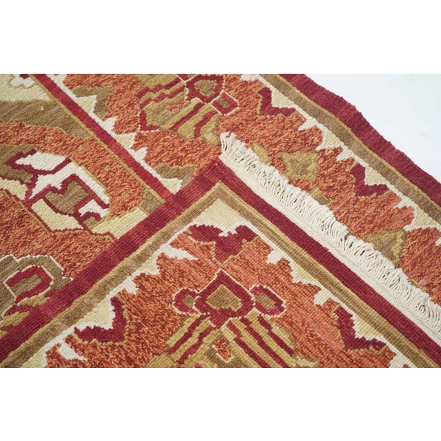 Red Sumak Rug 4'1'' X 6'1'' For Sale - Image 8 of 9