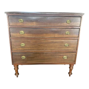 19th Century American Sheraton Mahogany Chest of Drawers