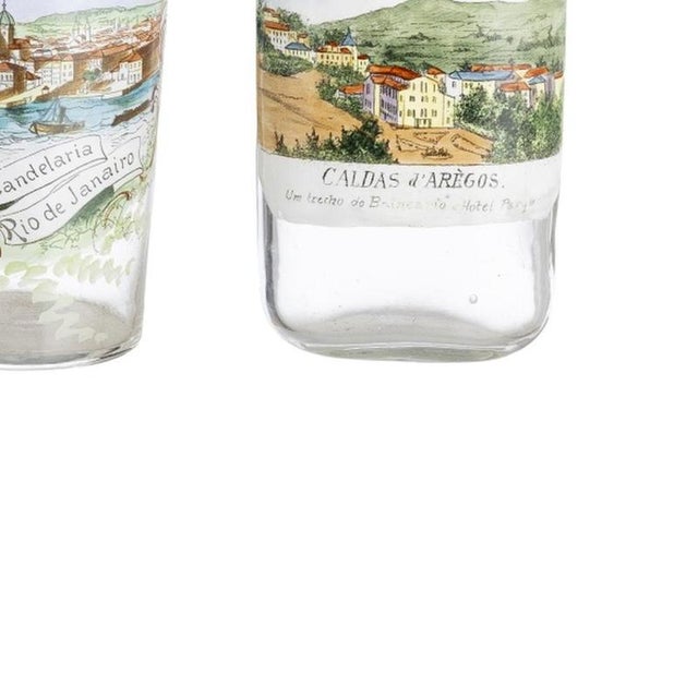 Portuguese Glass Vases, Early 20th Century, Set of 3 For Sale - Image 5 of 6