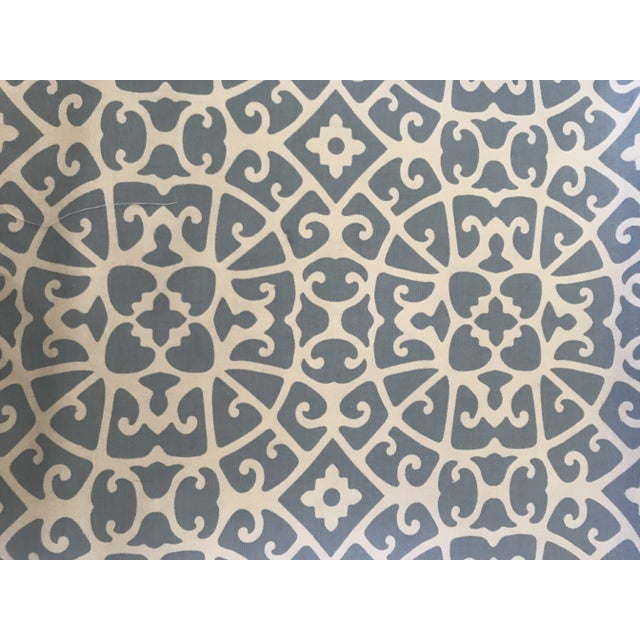 Scalamandre Anshun Lattice Color Sky Fabric - 3 Yards For Sale