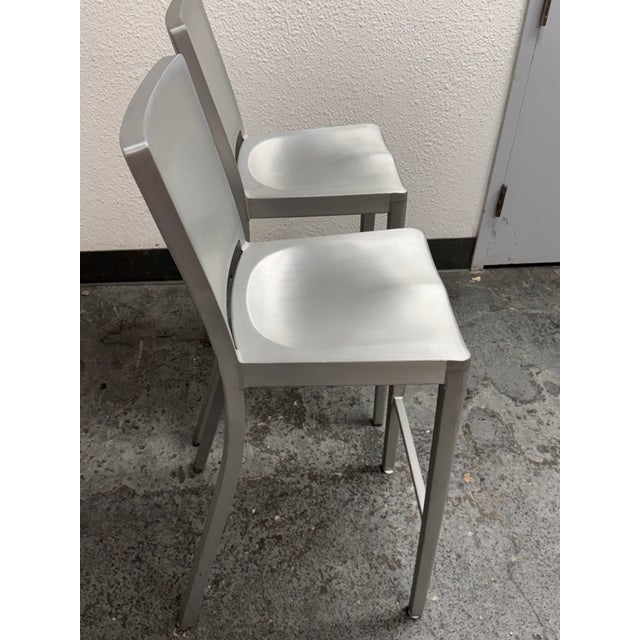 Philippe Starck for Emeco Hudson Barstools, Pair For Sale - Image 9 of 12