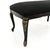 Black Vintage Bench in Black Linen Fabric For Sale - Image 8 of 10