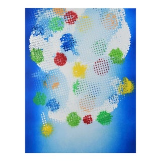 Maryline Beauplet-Dornic Original Abstract Painting Signed Contemporary French “Cross Ii” For Sale