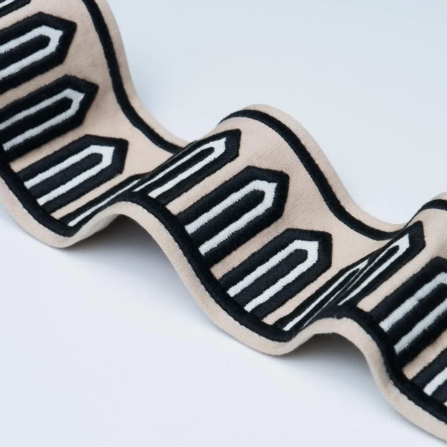 Contemporary Schumacher X Mary McDonald Bonaparte Tape Trim In Neutral For Sale - Image 3 of 3