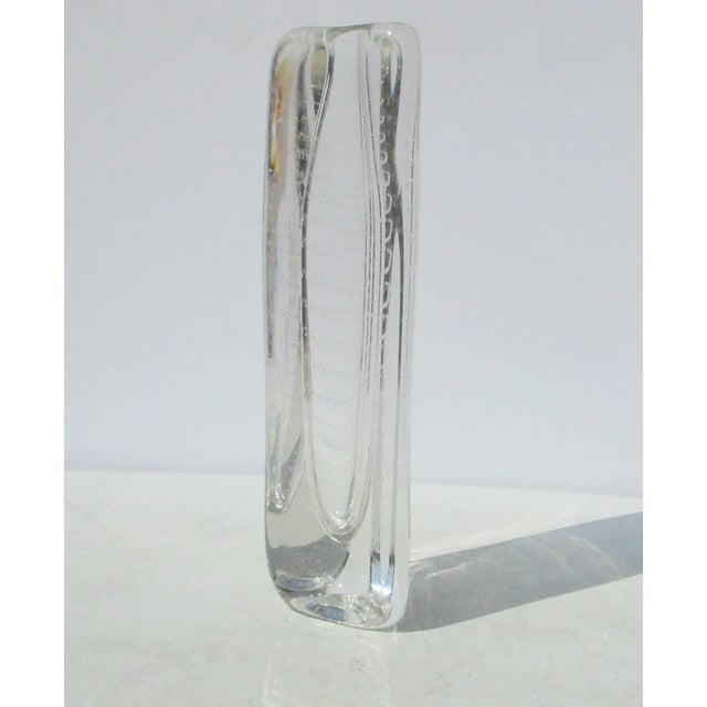 1990s Arts Glass Triangular Bud Vase For Sale - Image 5 of 8