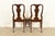 Henkel Harris Queen Anne Solid Mahogany Side Chairs or Dining Chairs, Pair For Sale - Image 11 of 15